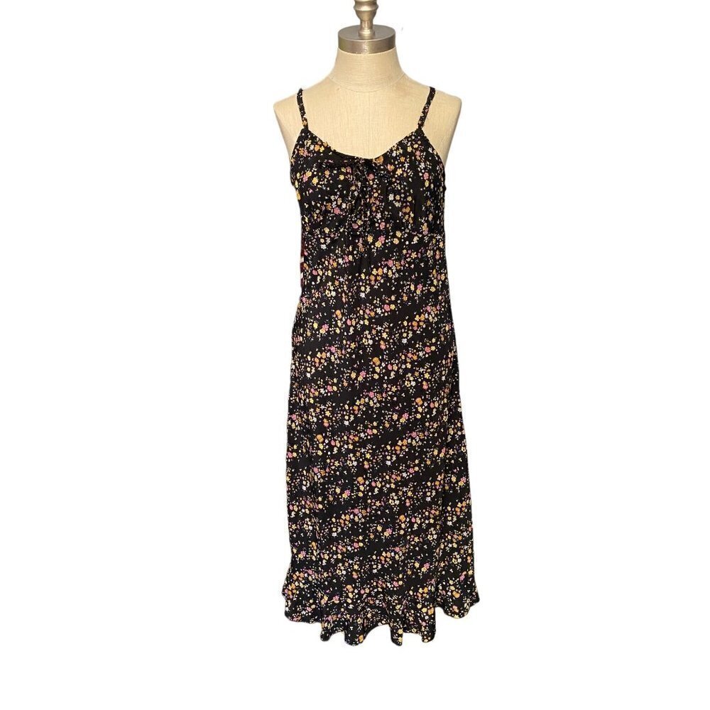 New‎ Yifan & Alessia Vintage Floral Boho Prairie Midi Dress Women's Size Medium